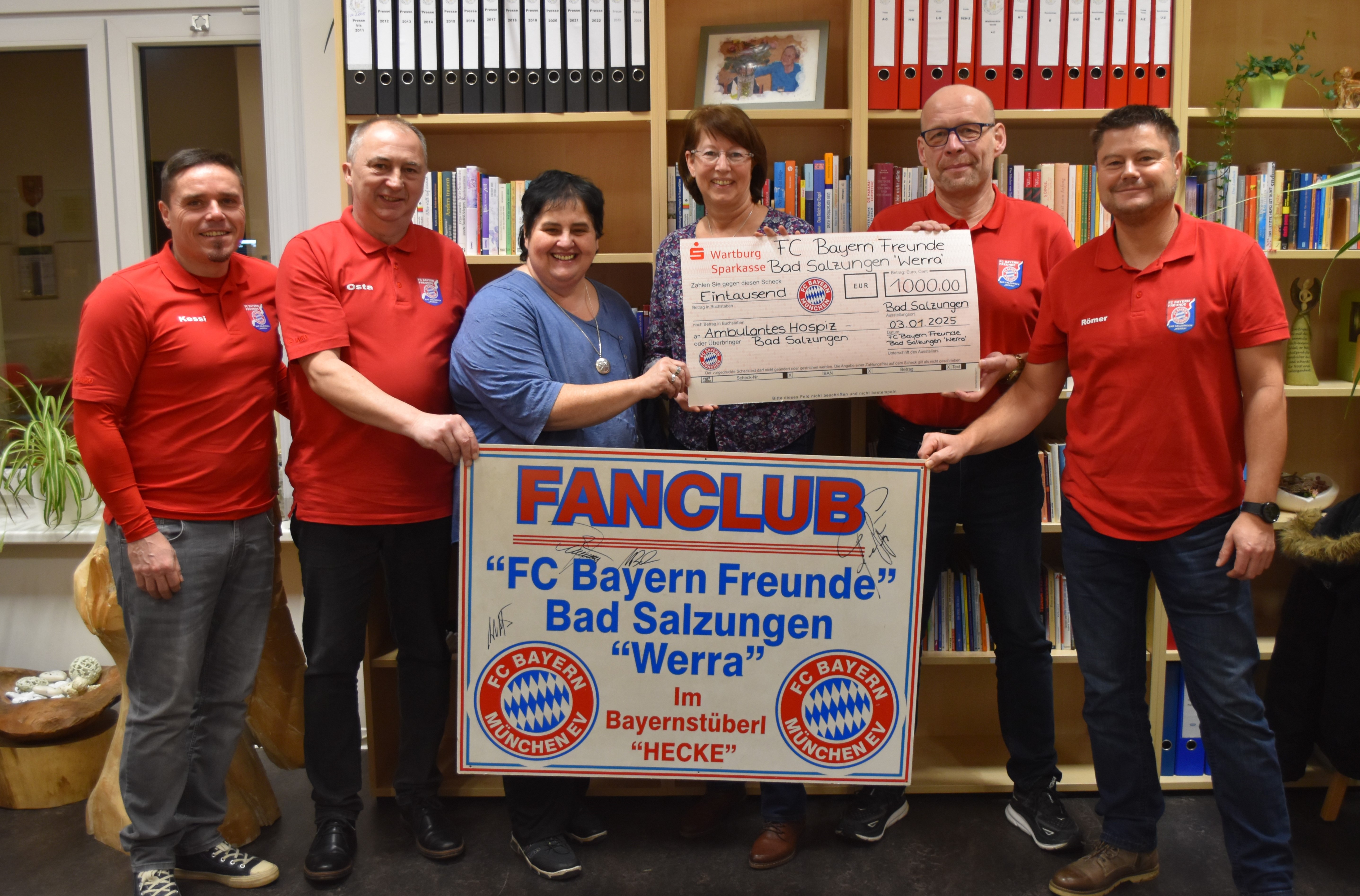 Spende 1000€ / Fanclub „FC Bayern Freunde Bad Salzungen/Werra“ 
